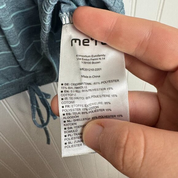 Meru Striped Sleeveless Athletic Tank Drawstring M38 - Picture 5 of 7